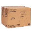 Fotelik krzesełko do karmienia dzieci 6w1 pikowane poszycie tacka szary ECOTOYS