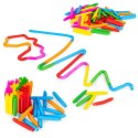 Kolorowe rurki sensoryczne pop tube dla dzieci tuby antystresowe do łączenia 60 sztuk