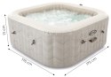 Nadmuchiwane SPA kwadratowe basen z hydromasażem 4 os. 175x71 cm akcesoria premium INTEX 28446